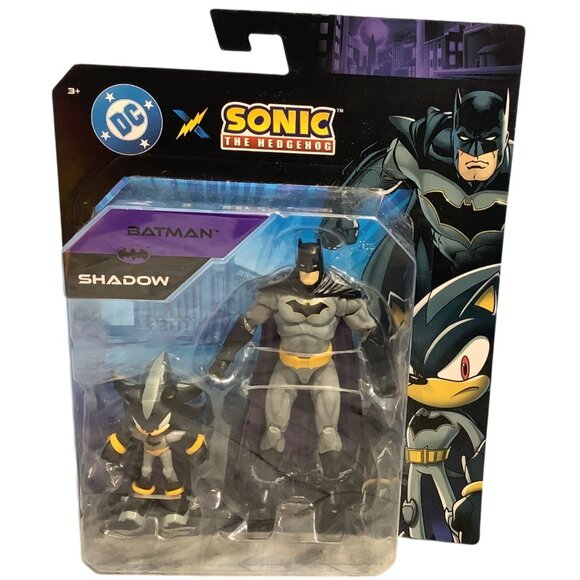 Jakks Pacific Other - DC X Sonic The Hedgehog Batman & Shadow 2-Pack Action Figures By Jakks Pacific